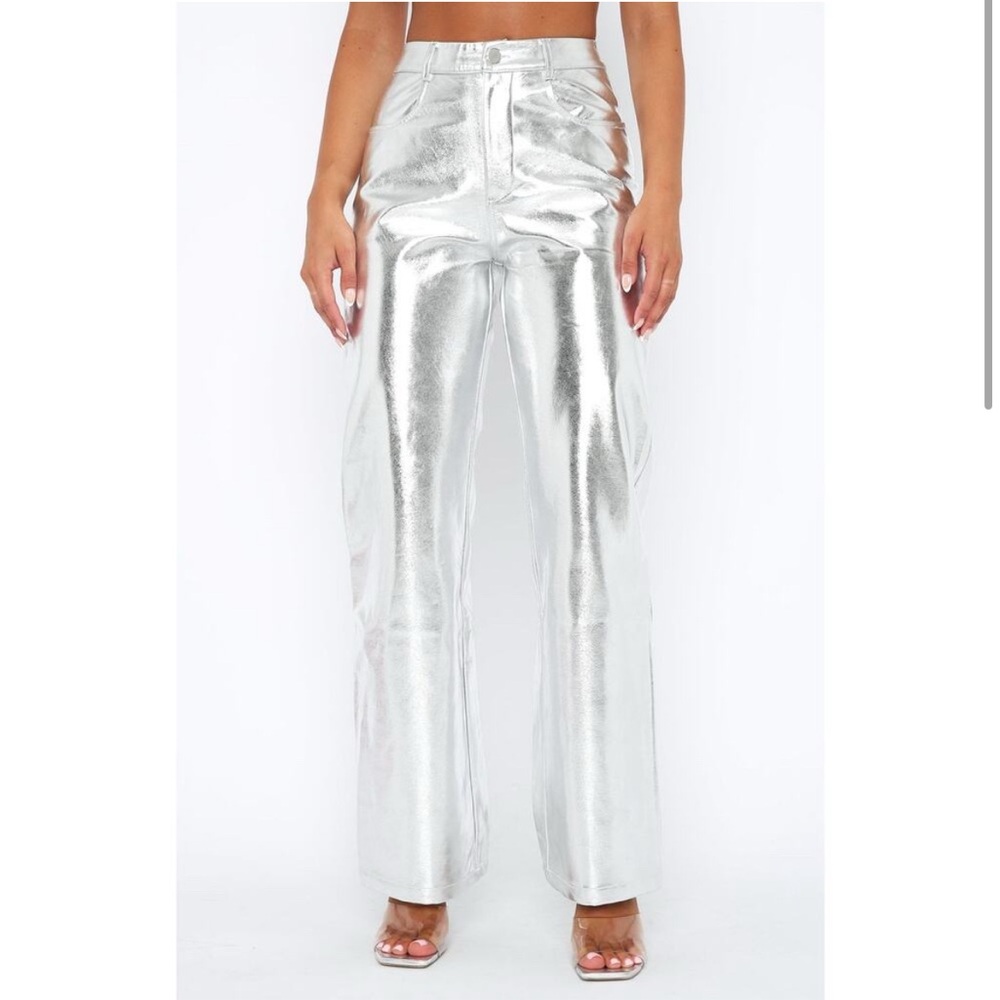 White Fox Push The Button Pants - Silver